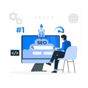 a man applying the steps of how to become an seo expert