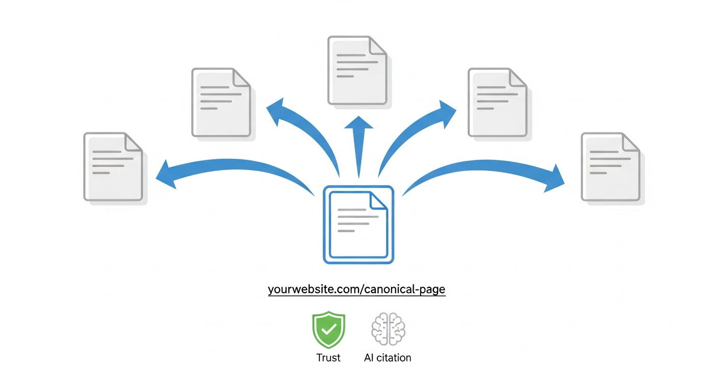 Solution for duplicate content : Canonical + Content Consolidation 