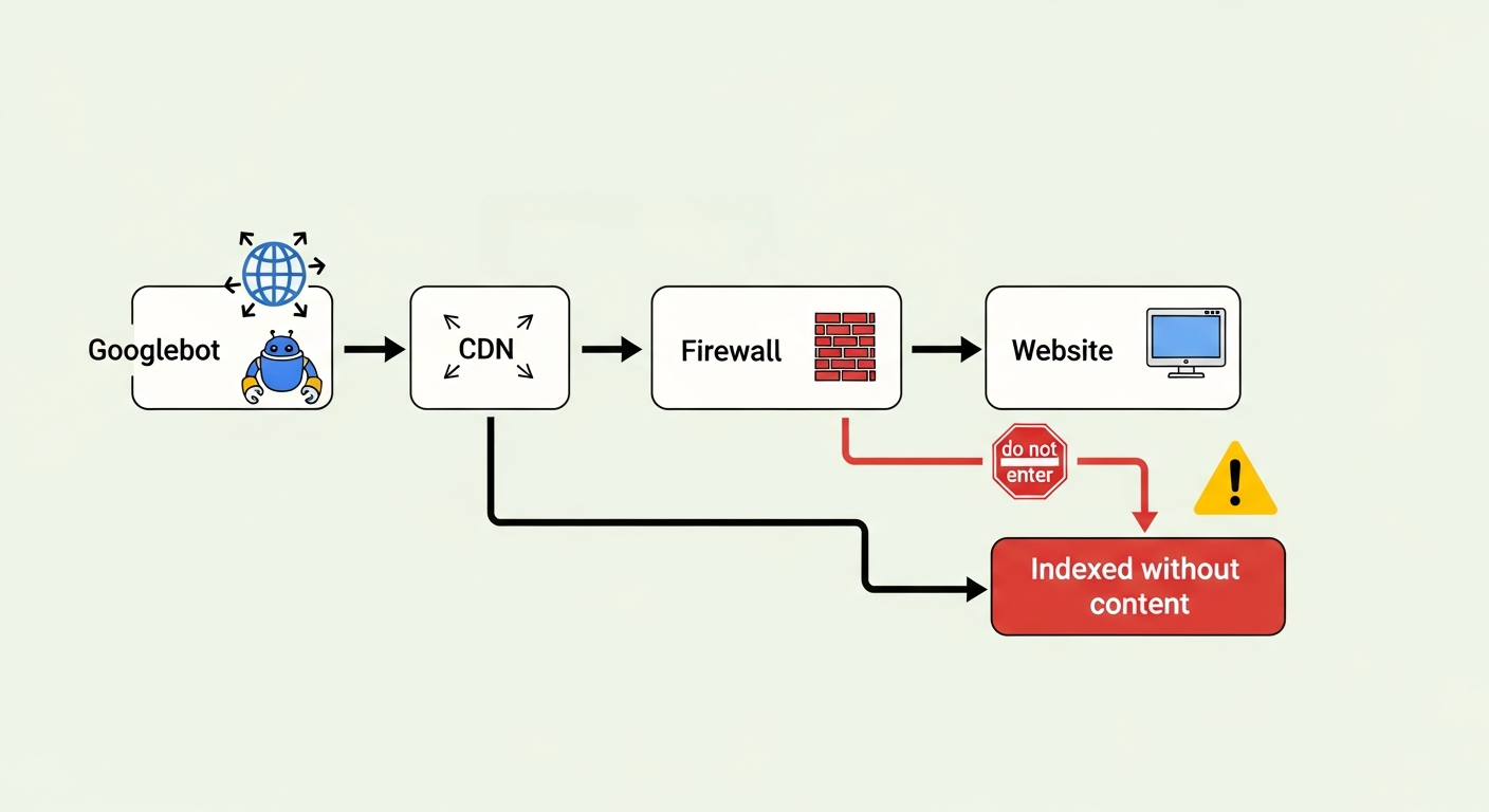 Page Indexed Without Content Error Flow Diagram