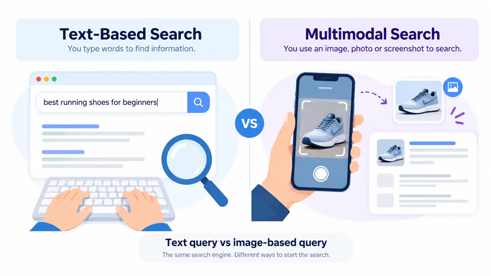 Text Search vs Image Search